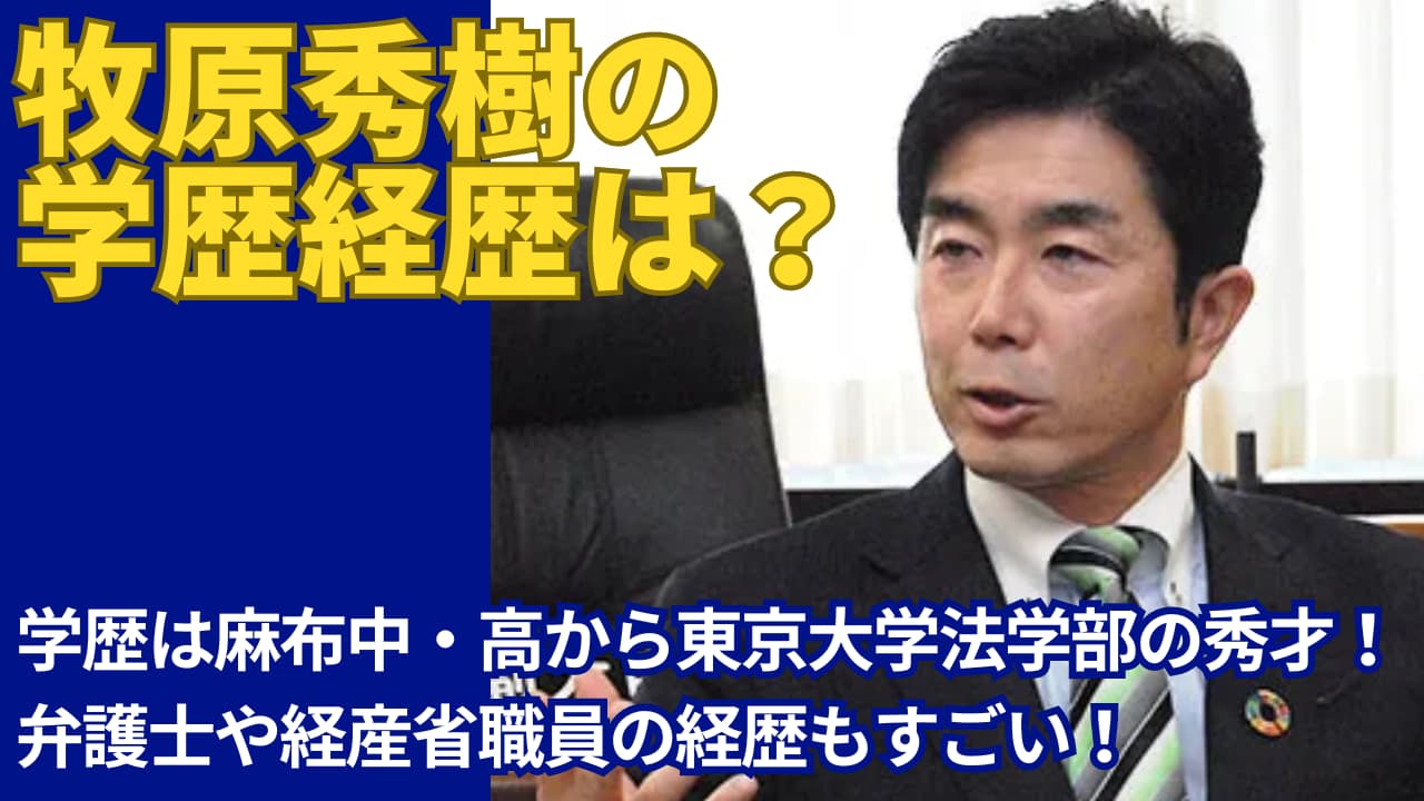 牧原秀樹の学歴は偏差値72.5の東京大学法学部卒！弁護士の経歴もすごい！統一教会派閥出身地